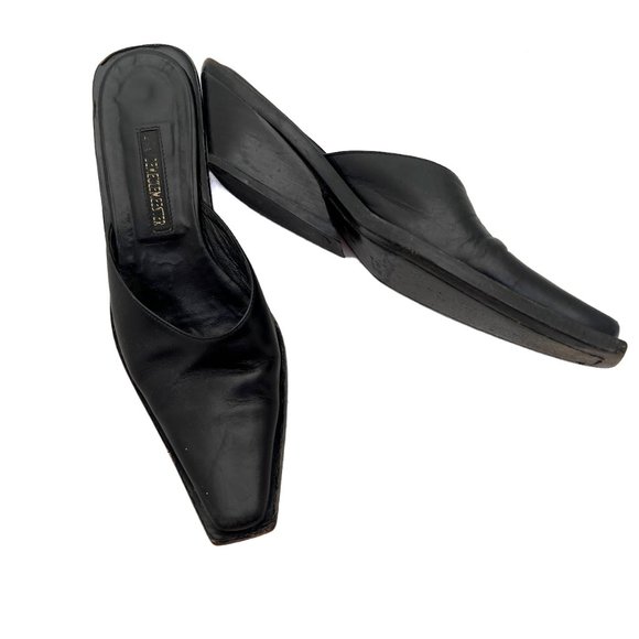 Ann Demeulemeester Shoes - Ann Demeulemeester Black Leather Mule 36